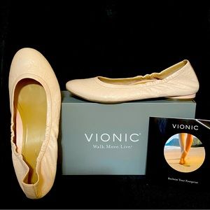 NIB Vionic Leather Ballet Flat 8.5